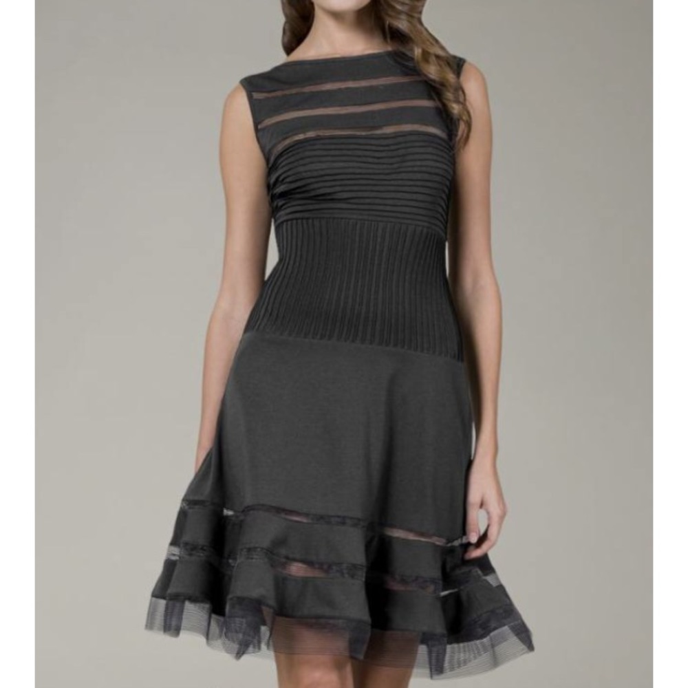 Tadashi Shoji Illusion 6l799M dress size small